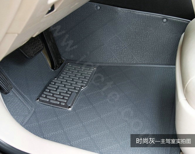 PU XPE Custom Automobile Carpet Car Floor Mats Set For VW Volkswagen Passat 5pcs Sets - Grey