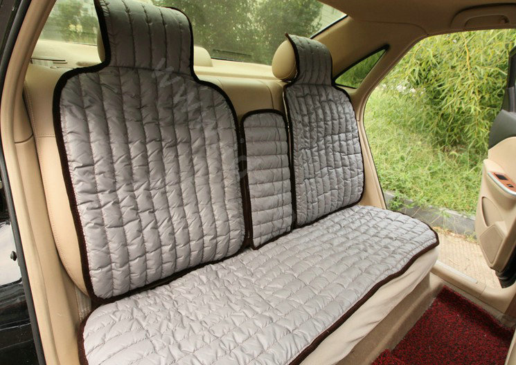 Universal Imitation Sheepskin Car Seat Cover Sheep Wool Leather Auto Cushion 8pcs Sets - Grey
