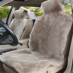 Universal KQ02 Australia Real Sheepskin Car Seat Cover Sheep Wool Auto Cushion 4pcs Sets - Bean Paste