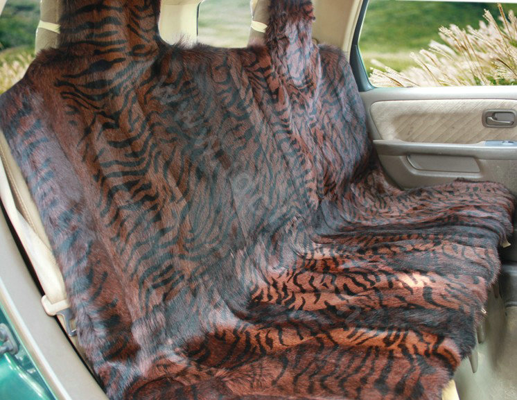 Universal KQ03 Australia Genuine Sheepskin Car Seat Cover Sheep Wool Auto Cushion 4pcs Sets - Coffee