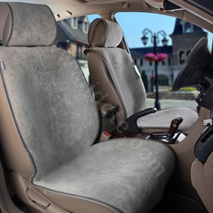 Universal Summer Ice Velvet Plush Car Seat Cover Auto Cushion 11pcs Sets - Grey