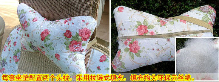 Universal Flax Cotton Hawaiian floral Print Car Seat Cover Auto Cushion 10pcs Sets - Pink