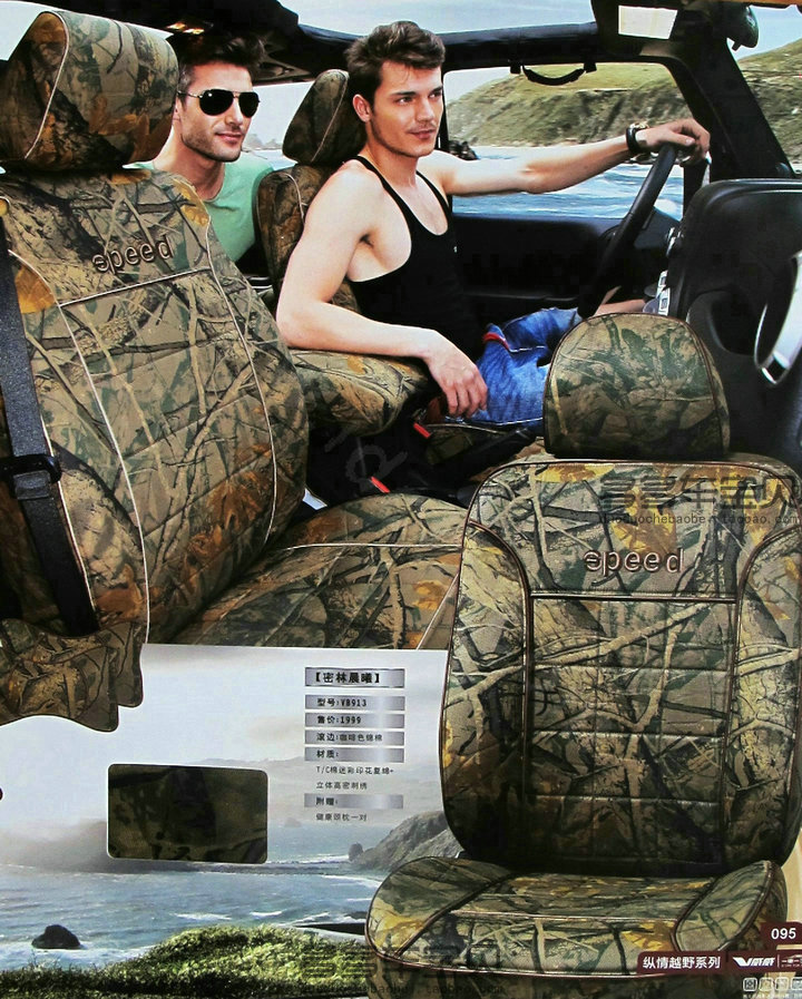 Best Customized Cotton Realtree Camo Auto Car Seat Covers 10pcs Sets for Vehicle - Green