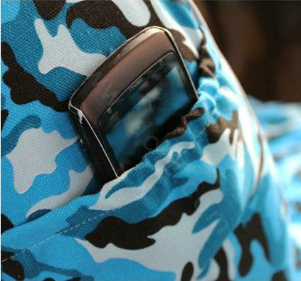 Customized Cotton Camo Auto Car Seat Covers 8pcs Sets for Vehicle - Blue