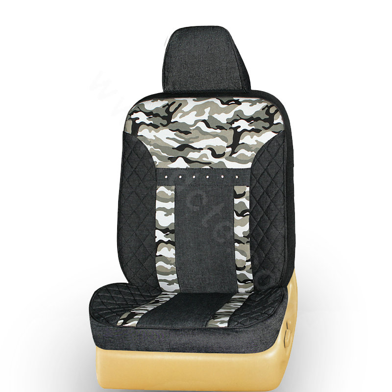 Quality Customize Cotton Camo Auto Car Seat Covers 10pcs Sets for Vehicle - Black
