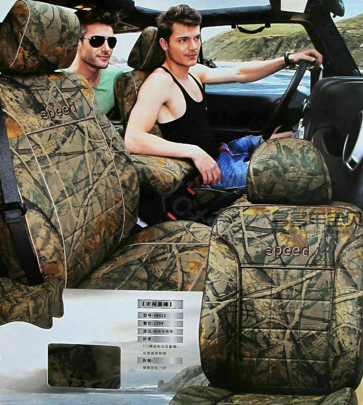 Sportsman Customized Realtree Camo Auto Car Seat Covers 10pcs Sets for Jeep Cherokee - Green
