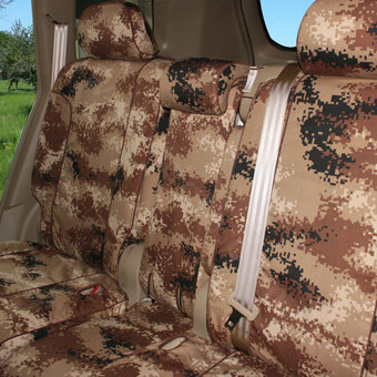 Tailored Browning Camo Automotive Car Seat Covers 10pcs Sets for Vehicle - Brown