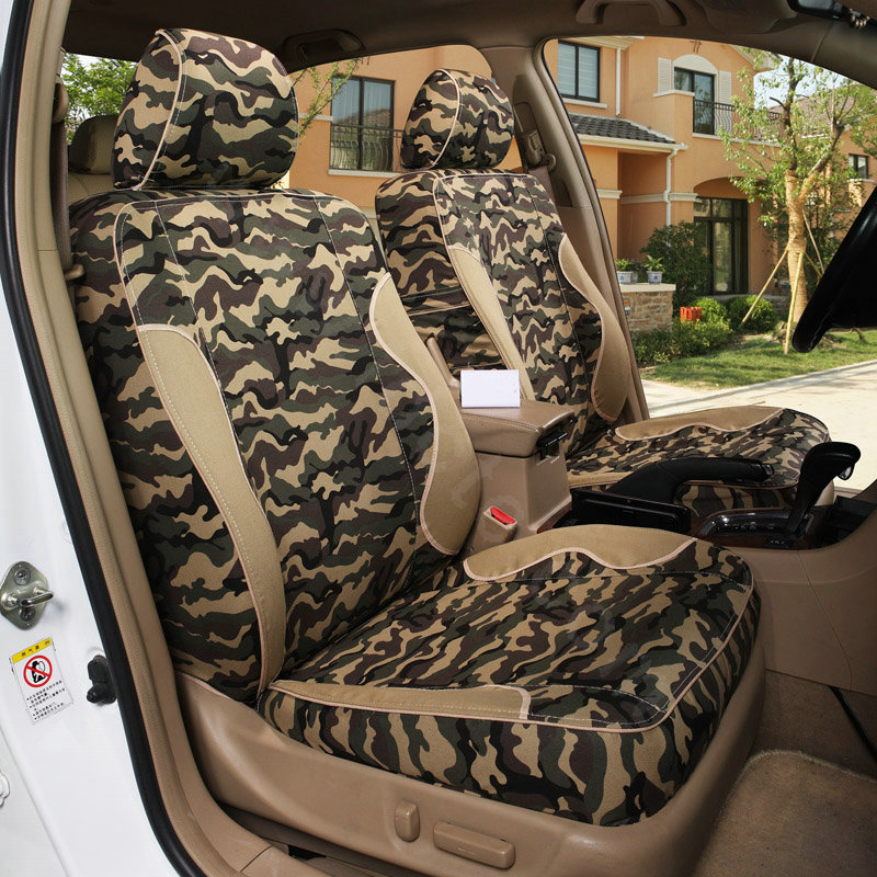 Tailored Custom Made Camo Automotive Car Seat Covers 8pcs Sets for Hyundai ix35 - Green