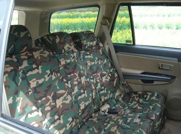 Tailored Customize Cotton Camo Auto Car Seat Covers 10pcs Sets for Vehicle - Green