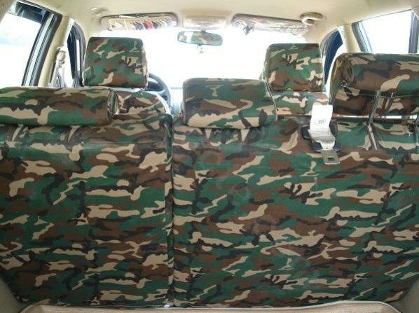 Tailored Customize Cotton Camo Auto Car Seat Covers 10pcs Sets for Vehicle - Green