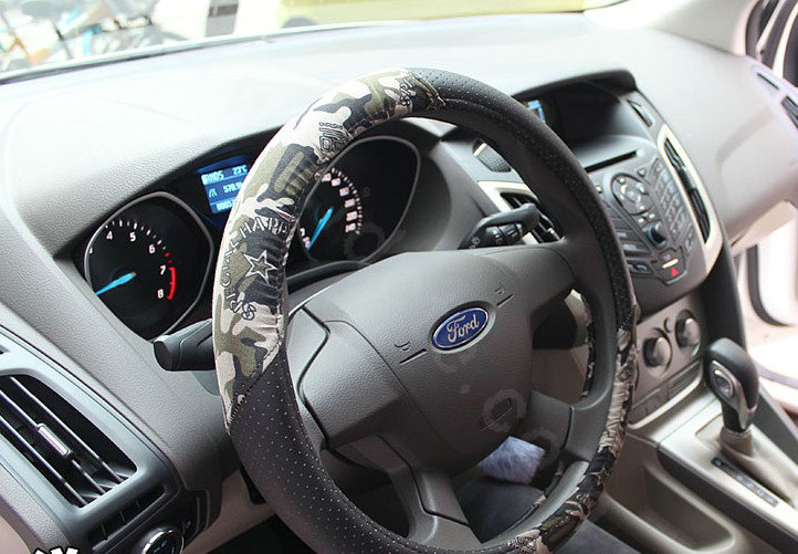 Tailored Leatherette Camo Auto Car Seat Covers 13pcs Sets for Vehicle - Green