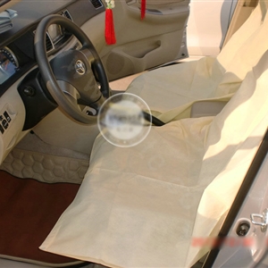 Universal Non-woven Disposable Car Front + Rear Bench Seat Covers 3pieces Sets - Beige
