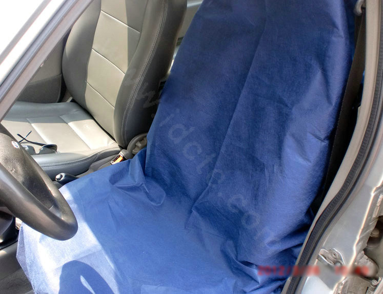 Universal Non-woven Front Disposable Automotive Seat Covers 5pieces - Blue