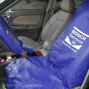 Universal PU Leather Disposable Car Seat + Steering Wheel + Brake Covers 3pieces Sets - Blue