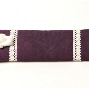 Bear Bud Silk Velvet Automotive Seat Safety Belt Covers Car Decoration 2pcs - Purple