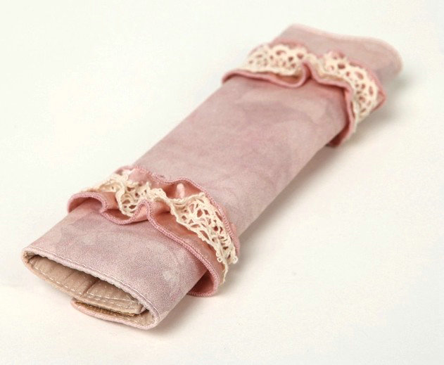 Best Bud Silk Velvet Automotive Seat Safety Belt Covers Car Decoration 2pcs - Pink