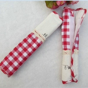 Best Lace Cloth Cotton Floral Print Automotive Seat Safety Belt Covers Car Decoration 2pcs - Rose