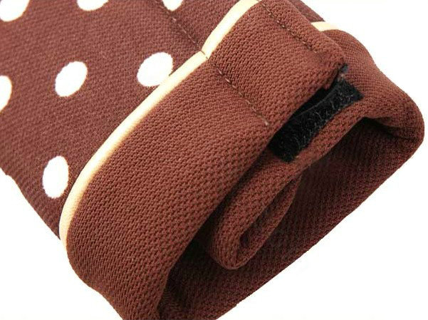 Classic Polka Dot Synthetic Fiber Automotive Seat Safety Belt Covers Car Decoration 2pcs - Brown