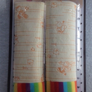 Cute Girls Cartoon Bear Velvet Automotive Seat Safety Belt Covers Car Decoration 2pcs - Beige