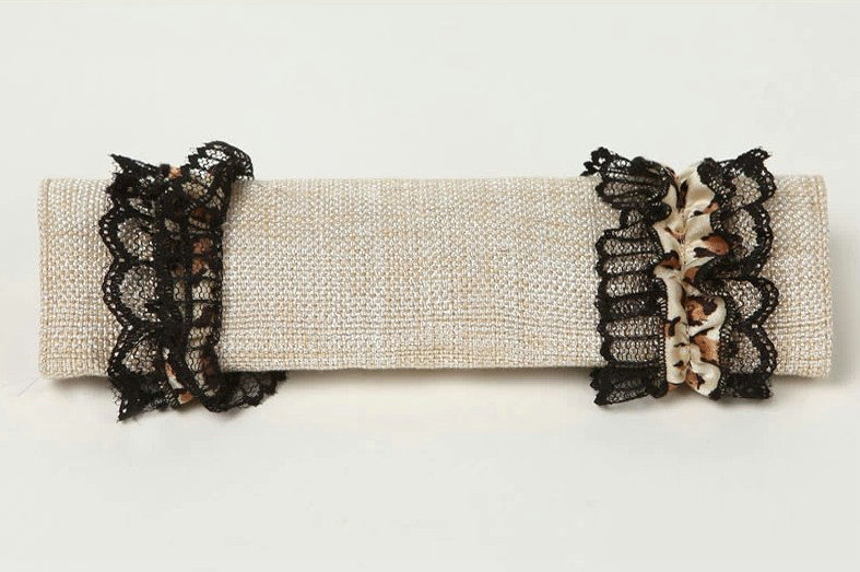 Elegant Bud Silk Velvet Automotive Seat Safety Belt Covers Car Decoration 2pcs - Beige