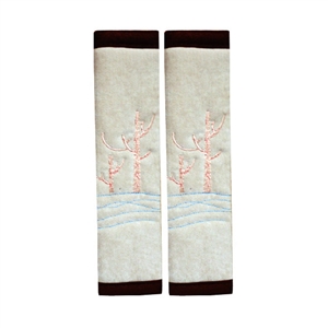 Elegant Tree Velvet Automotive Seat Safety Belt Covers Car Decoration 2pcs - Beige