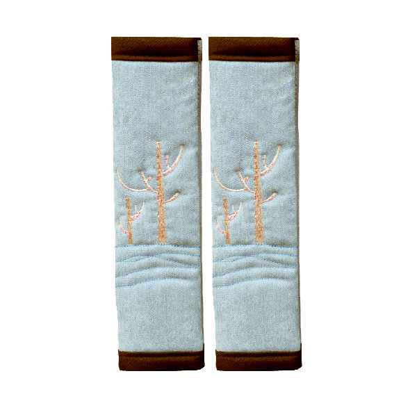 Elegant Tree Velvet Automotive Seat Safety Belt Covers Car Decoration 2pcs - Grey
