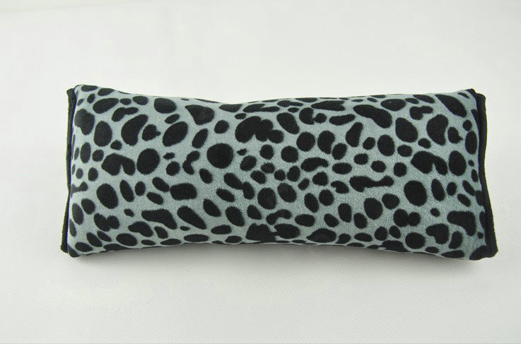 Fun Spot Dog Print Velvet Automotive Seat Safety Belt Covers Car Decoration 2pcs - Grey