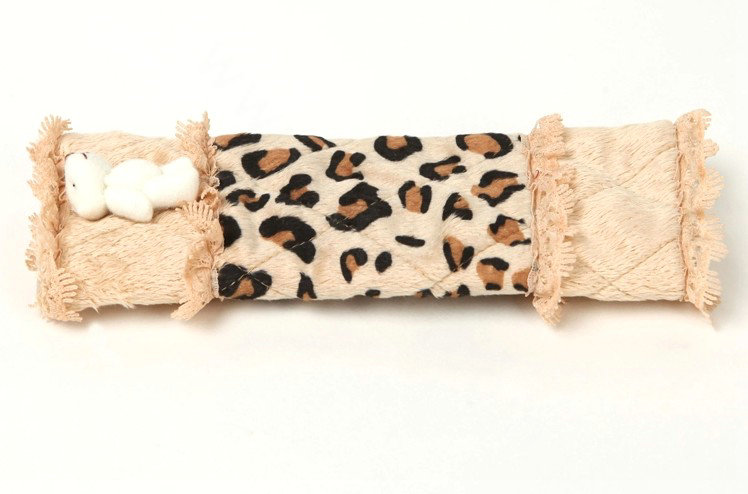 Funky Bud Silk Velvet Leopard Print Automotive Seat Safety Belt Covers Car Decoration 2pcs - Beige