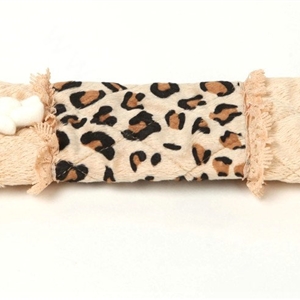 Funky Bud Silk Velvet Leopard Print Automotive Seat Safety Belt Covers Car Decoration 2pcs - Beige