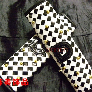 Funky Zebra Print PU Leather Automobile Seat Safety Belt Covers Car Decoration 2pcs - White