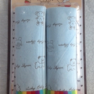 Girls Cute Cartoon Bear Velvet Automotive Seat Safety Belt Covers Car Decoration 2pcs - Blue