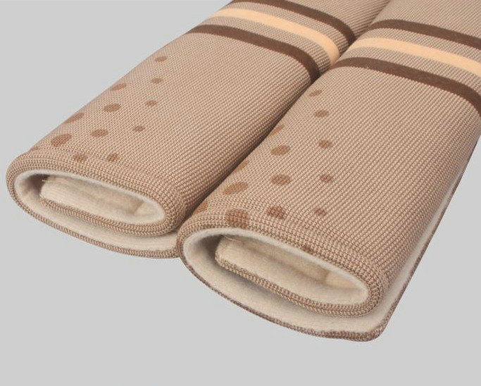 Good Polka Dot Synthetic Fiber Automotive Seat Safety Belt Covers Car Decoration 2pcs - Brown