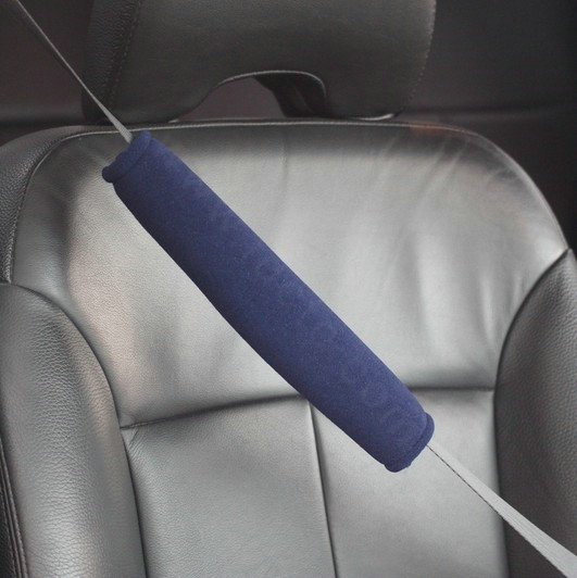 Inexpensive Velvet Automotive Seat Safety Belt Covers Car Decoration 2pcs - Blue