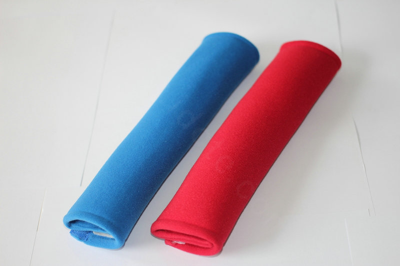 Inexpensive Velvet Automotive Seat Safety Belt Covers Car Decoration 2pcs - Red