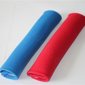 Inexpensive Velvet Automotive Seat Safety Belt Covers Car Decoration 2pcs - Red