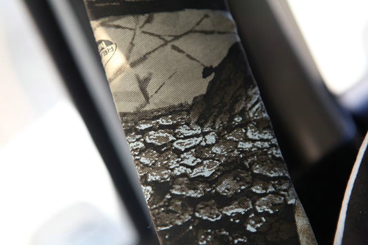 Personalised Canvas Cloth Cotton Camouflage Camo Auto Seat Safety Belt Covers Car Decoration 2pcs - Black