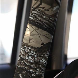 Personalised Canvas Cloth Cotton Camouflage Camo Auto Seat Safety Belt Covers Car Decoration 2pcs - Black