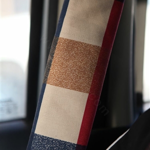 Personalised Canvas Cloth Cotton Edinburgh Auto Seat Safety Belt Covers Car Decoration 2pcs - Red