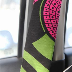 Personalised Canvas Cloth Cotton Gypsy Auto Seat Safety Belt Covers Car Decoration 2pcs - Rose