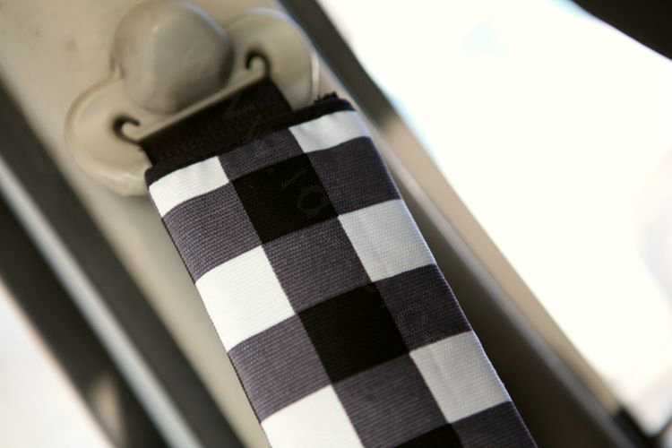 Personalised Canvas Cloth Cotton Lattice Auto Seat Safety Belt Covers Car Decoration 2pcs - White