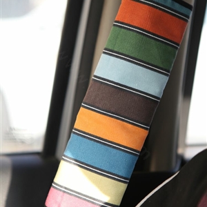 Personalised Canvas Cloth Cotton Line Auto Seat Safety Belt Covers Car Decoration 2pcs - Multicolor