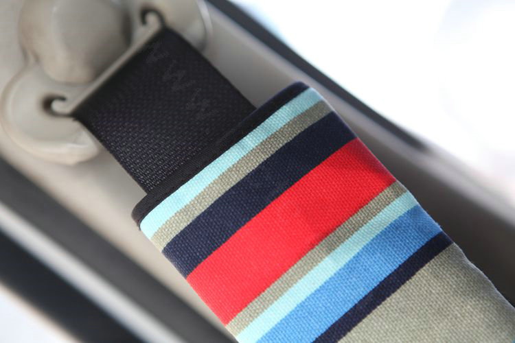 Personalised Canvas Cloth Cotton Line Auto Seat Safety Belt Covers Car Decoration 2pcs - Red