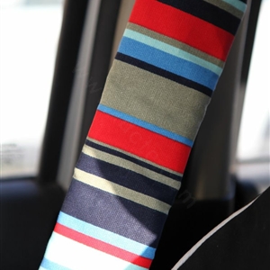 Personalised Canvas Cloth Cotton Line Auto Seat Safety Belt Covers Car Decoration 2pcs - Red