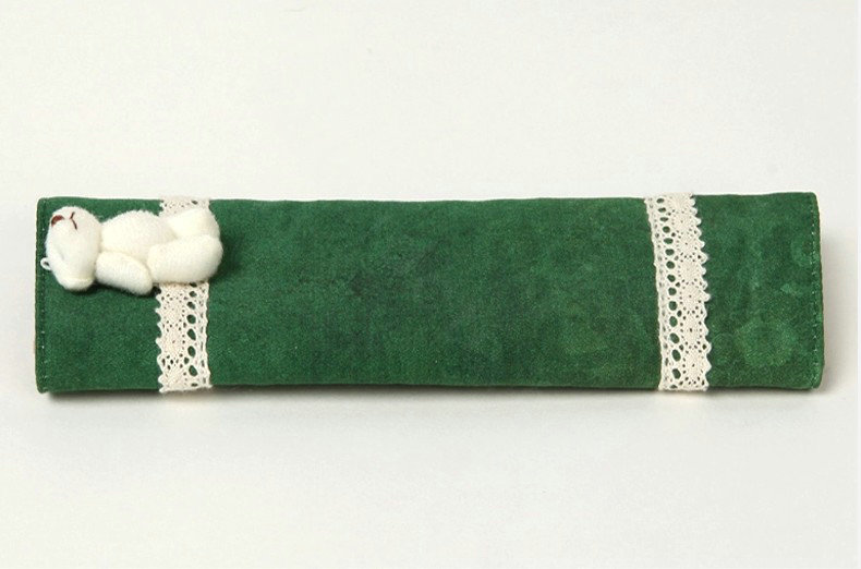 Pretty Bud Silk Velvet Automotive Seat Safety Belt Covers Car Decoration 2pcs - Green