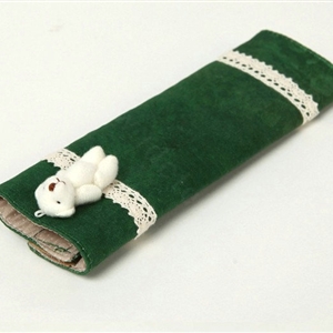 Pretty Bud Silk Velvet Automotive Seat Safety Belt Covers Car Decoration 2pcs - Green