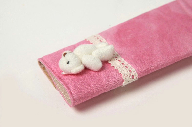 Pretty Bud Silk Velvet Automotive Seat Safety Belt Covers Car Decoration 2pcs - Pink