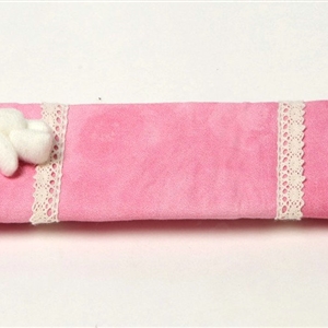 Pretty Bud Silk Velvet Automotive Seat Safety Belt Covers Car Decoration 2pcs - Pink