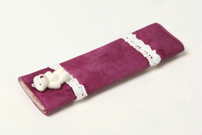 Pretty Bud Silk Velvet Automotive Seat Safety Belt Covers Car Decoration 2pcs - Purple