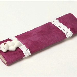 Pretty Bud Silk Velvet Automotive Seat Safety Belt Covers Car Decoration 2pcs - Purple