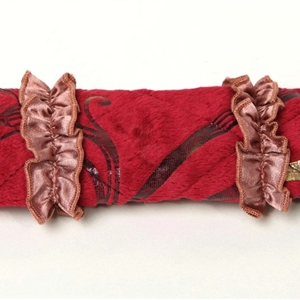 Pretty Bud Silk Velvet Automotive Seat Safety Belt Covers Car Decoration 2pcs - Red